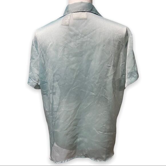 Kathie Lee Button Down Sheer Top Women's Size XL - Picture 3 of 6